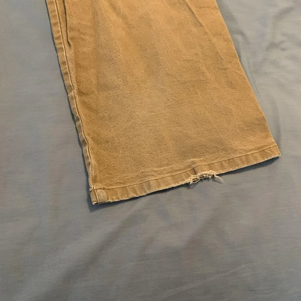 Dickies Carpenter Pants Mens 43x32 Brown Canvas Relaxed Fit Workwear 874 Stretch